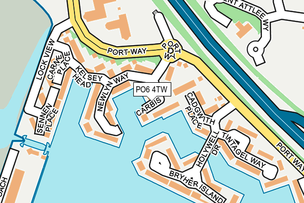 PO6 4TW map - OS OpenMap – Local (Ordnance Survey)