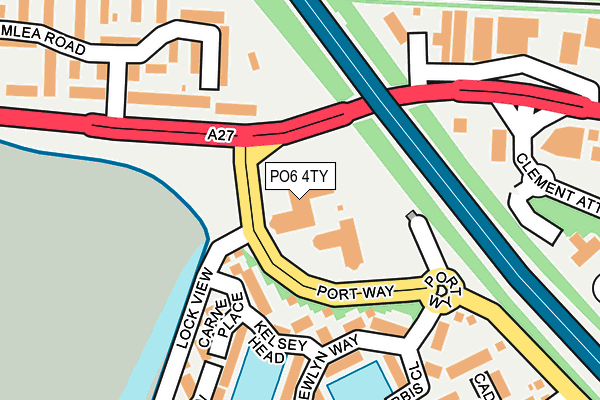 PO6 4TY map - OS OpenMap – Local (Ordnance Survey)