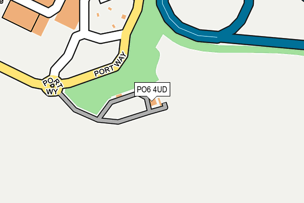 PO6 4UD map - OS OpenMap – Local (Ordnance Survey)