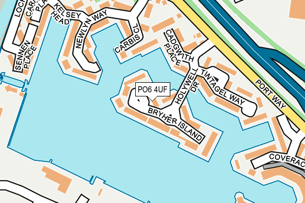 PO6 4UF map - OS OpenMap – Local (Ordnance Survey)