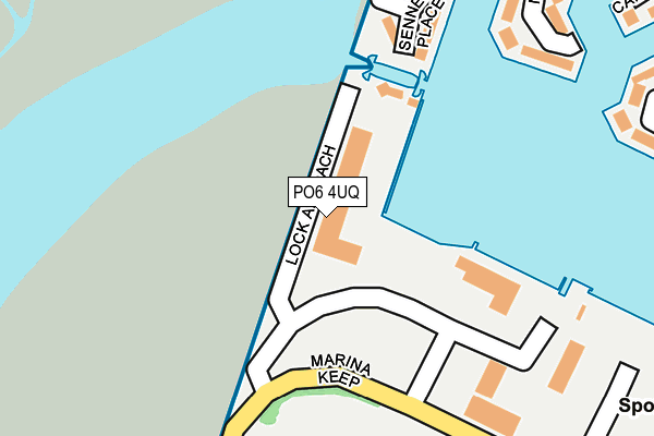 PO6 4UQ map - OS OpenMap – Local (Ordnance Survey)