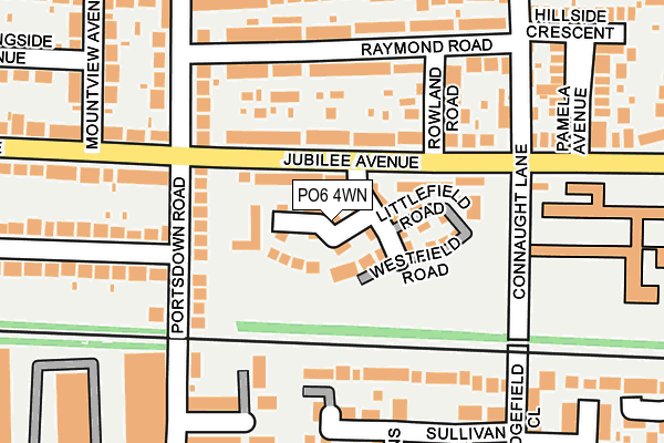 PO6 4WN map - OS OpenMap – Local (Ordnance Survey)