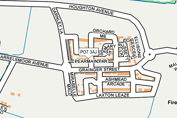 PO7 3AJ map - OS OpenMap – Local (Ordnance Survey)