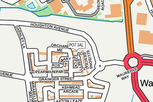 PO7 3AL map - OS OpenMap – Local (Ordnance Survey)