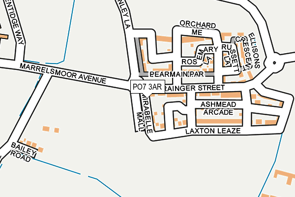 PO7 3AR map - OS OpenMap – Local (Ordnance Survey)