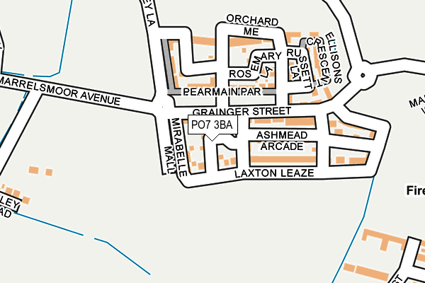 PO7 3BA map - OS OpenMap – Local (Ordnance Survey)