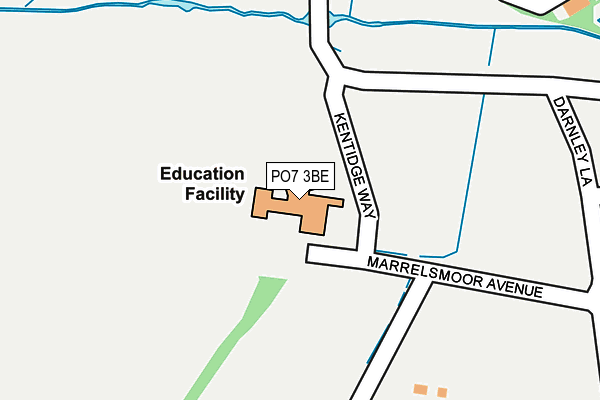 PO7 3BE map - OS OpenMap – Local (Ordnance Survey)