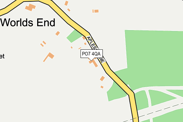 PO7 4QA map - OS OpenMap – Local (Ordnance Survey)