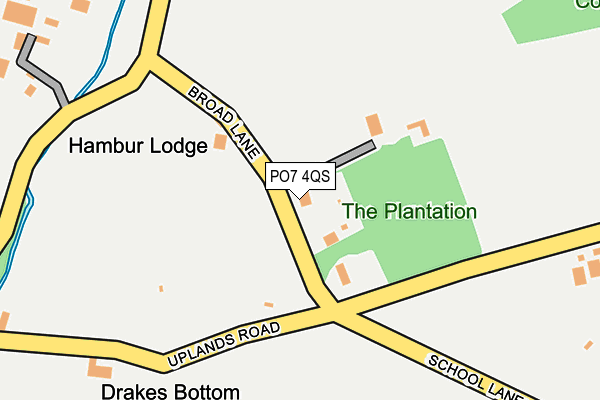 PO7 4QS map - OS OpenMap – Local (Ordnance Survey)