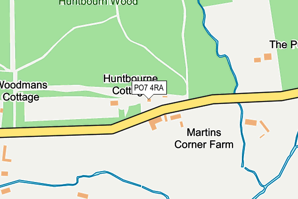 PO7 4RA map - OS OpenMap – Local (Ordnance Survey)