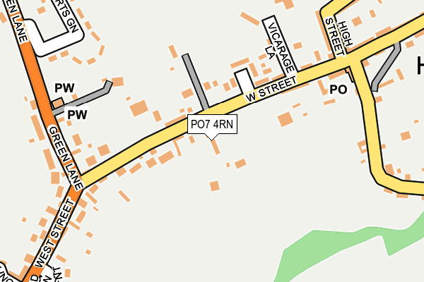 PO7 4RN map - OS OpenMap – Local (Ordnance Survey)