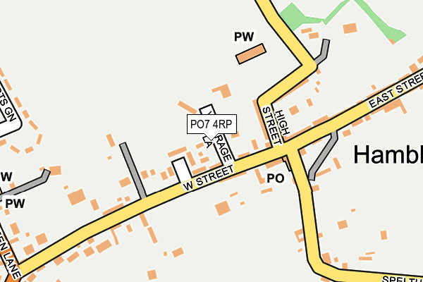 PO7 4RP map - OS OpenMap – Local (Ordnance Survey)