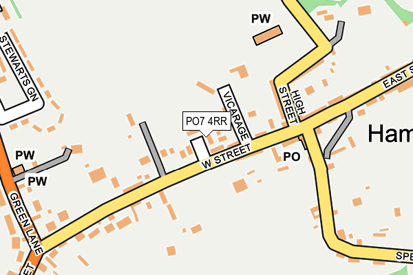 PO7 4RR map - OS OpenMap – Local (Ordnance Survey)