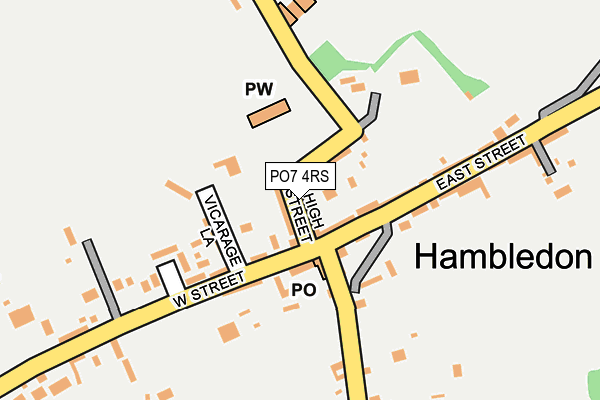 PO7 4RS map - OS OpenMap – Local (Ordnance Survey)