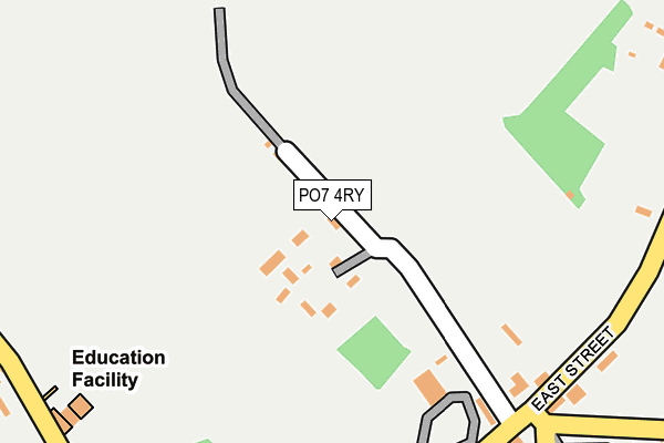 PO7 4RY map - OS OpenMap – Local (Ordnance Survey)