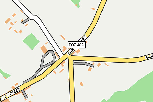 PO7 4SA map - OS OpenMap – Local (Ordnance Survey)
