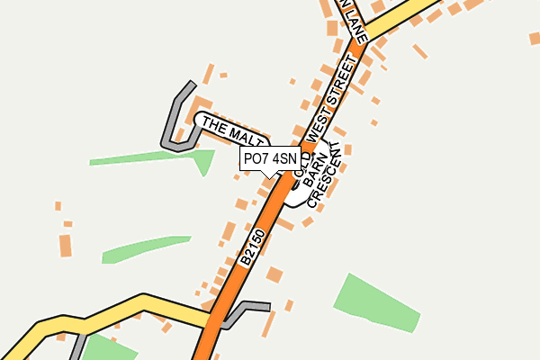 PO7 4SN map - OS OpenMap – Local (Ordnance Survey)