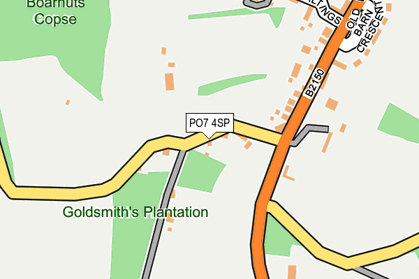 PO7 4SP map - OS OpenMap – Local (Ordnance Survey)