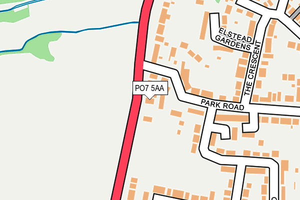 PO7 5AA map - OS OpenMap – Local (Ordnance Survey)