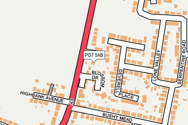 Map of THE PHYSIOTHERAPY CENTRE (WATERLOOVILLE) LTD at local scale