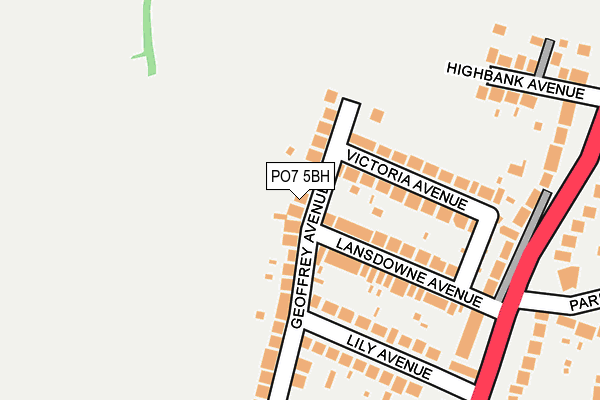 PO7 5BH map - OS OpenMap – Local (Ordnance Survey)