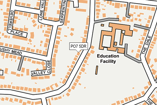 PO7 5DR map - OS OpenMap – Local (Ordnance Survey)