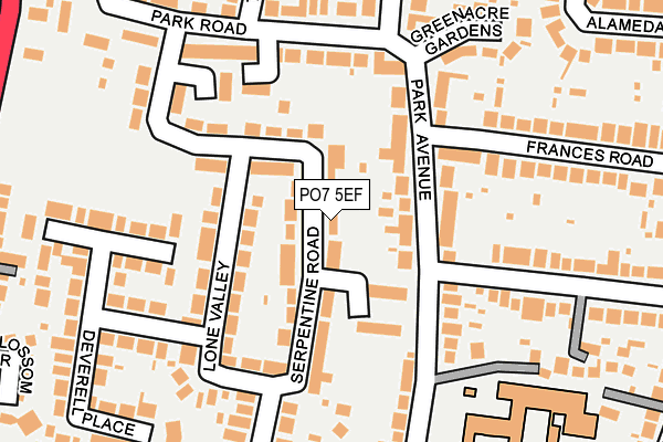 PO7 5EF map - OS OpenMap – Local (Ordnance Survey)