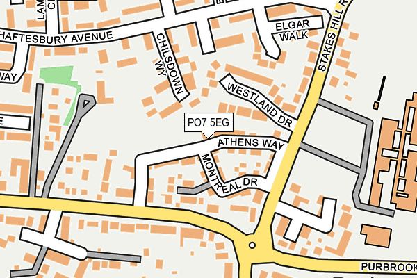 PO7 5EG map - OS OpenMap – Local (Ordnance Survey)