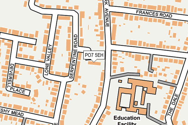 PO7 5EH map - OS OpenMap – Local (Ordnance Survey)