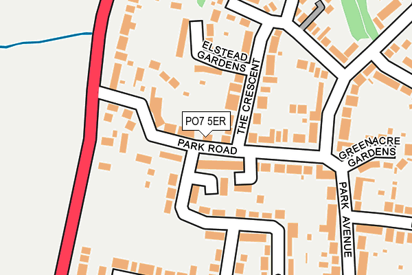 PO7 5ER map - OS OpenMap – Local (Ordnance Survey)