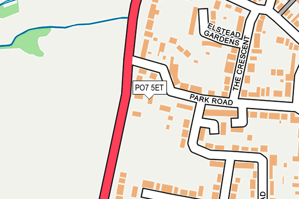 PO7 5ET map - OS OpenMap – Local (Ordnance Survey)