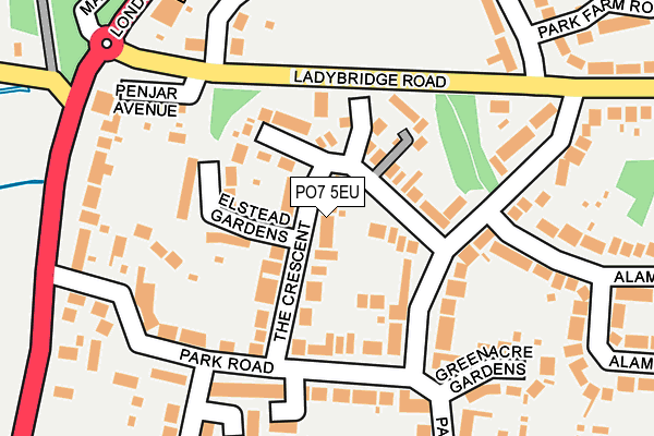 PO7 5EU map - OS OpenMap – Local (Ordnance Survey)