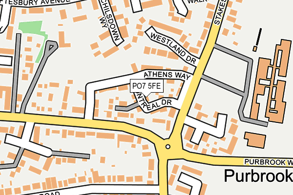 PO7 5FE map - OS OpenMap – Local (Ordnance Survey)