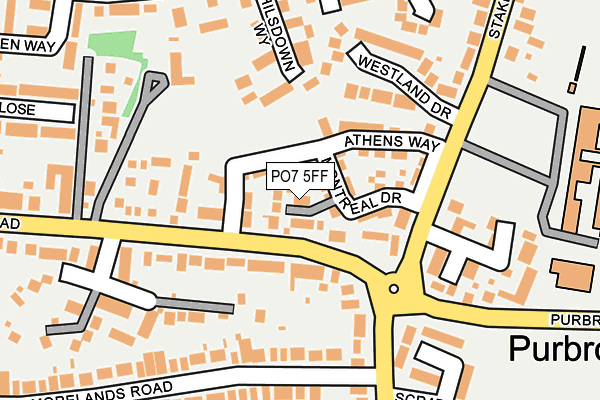 PO7 5FF map - OS OpenMap – Local (Ordnance Survey)