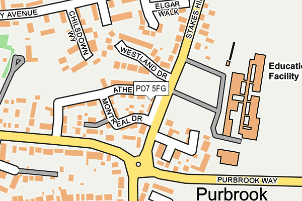 PO7 5FG map - OS OpenMap – Local (Ordnance Survey)