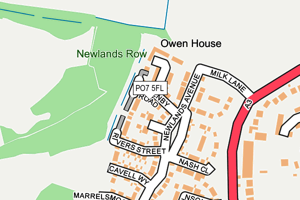 PO7 5FL map - OS OpenMap – Local (Ordnance Survey)