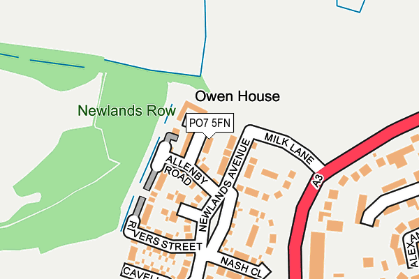 PO7 5FN map - OS OpenMap – Local (Ordnance Survey)
