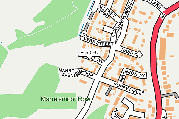 PO7 5FQ map - OS OpenMap – Local (Ordnance Survey)