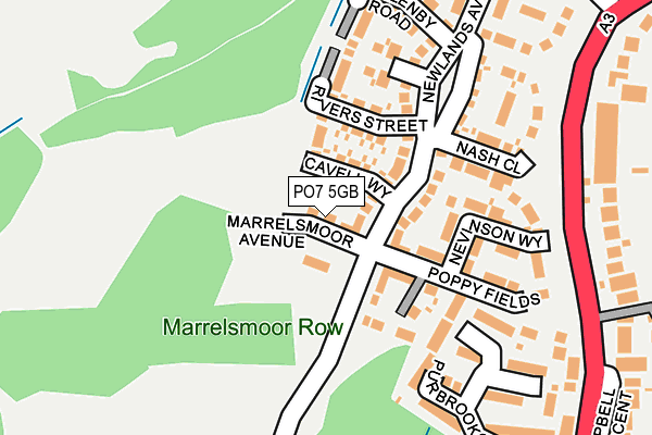 PO7 5GB map - OS OpenMap – Local (Ordnance Survey)