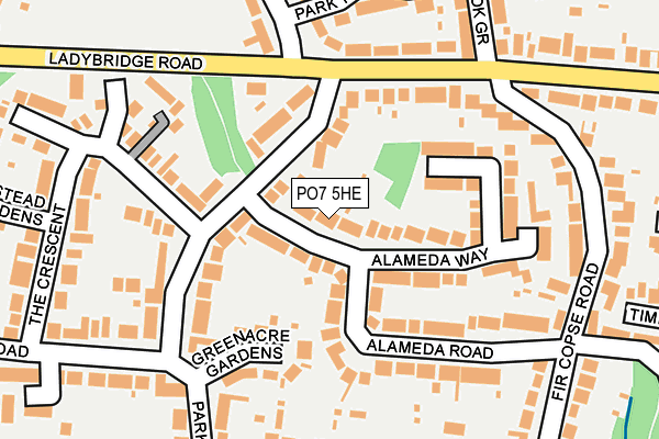 PO7 5HE map - OS OpenMap – Local (Ordnance Survey)