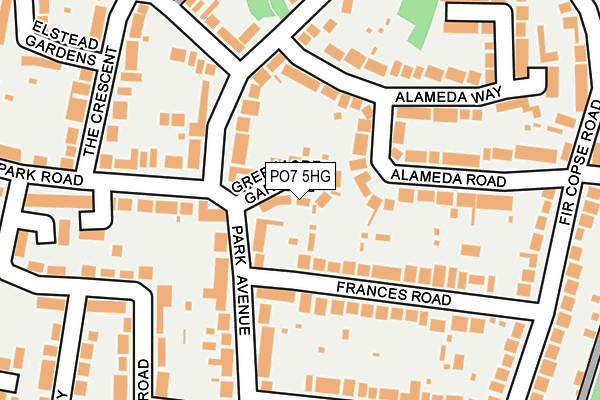 PO7 5HG map - OS OpenMap – Local (Ordnance Survey)