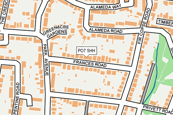 PO7 5HH map - OS OpenMap – Local (Ordnance Survey)