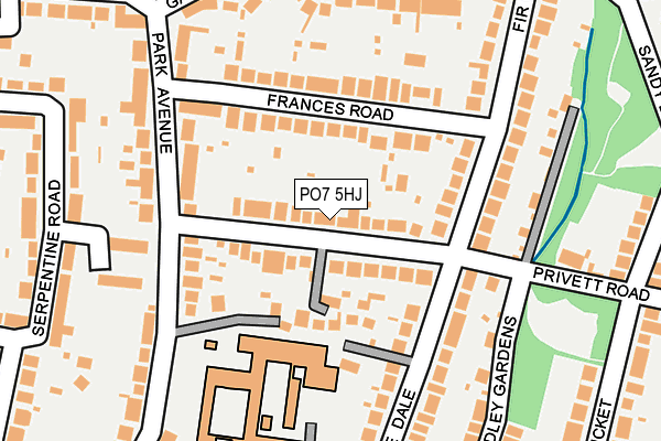 PO7 5HJ map - OS OpenMap – Local (Ordnance Survey)