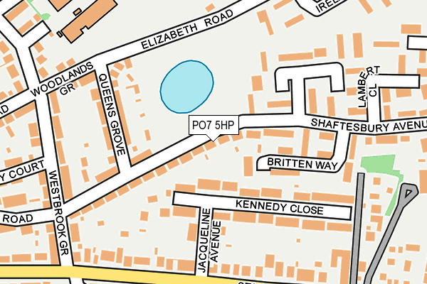 PO7 5HP map - OS OpenMap – Local (Ordnance Survey)