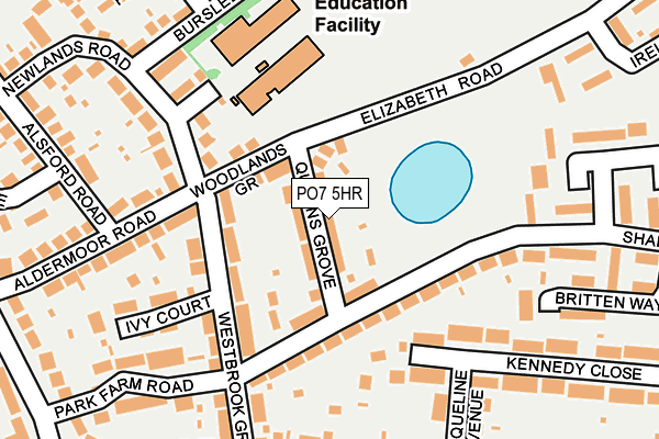 PO7 5HR map - OS OpenMap – Local (Ordnance Survey)