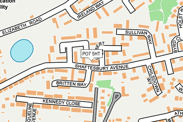 PO7 5HT map - OS OpenMap – Local (Ordnance Survey)
