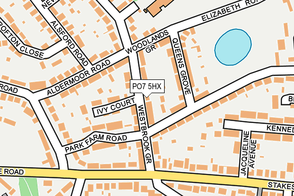 PO7 5HX map - OS OpenMap – Local (Ordnance Survey)