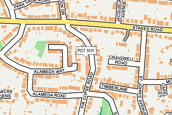 PO7 5HY map - OS OpenMap – Local (Ordnance Survey)