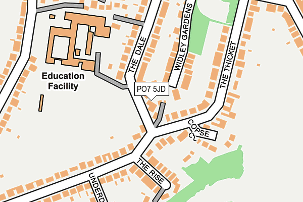 PO7 5JD map - OS OpenMap – Local (Ordnance Survey)