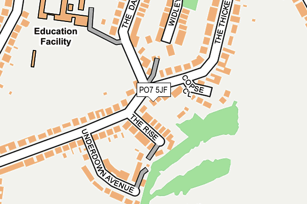 PO7 5JF map - OS OpenMap – Local (Ordnance Survey)